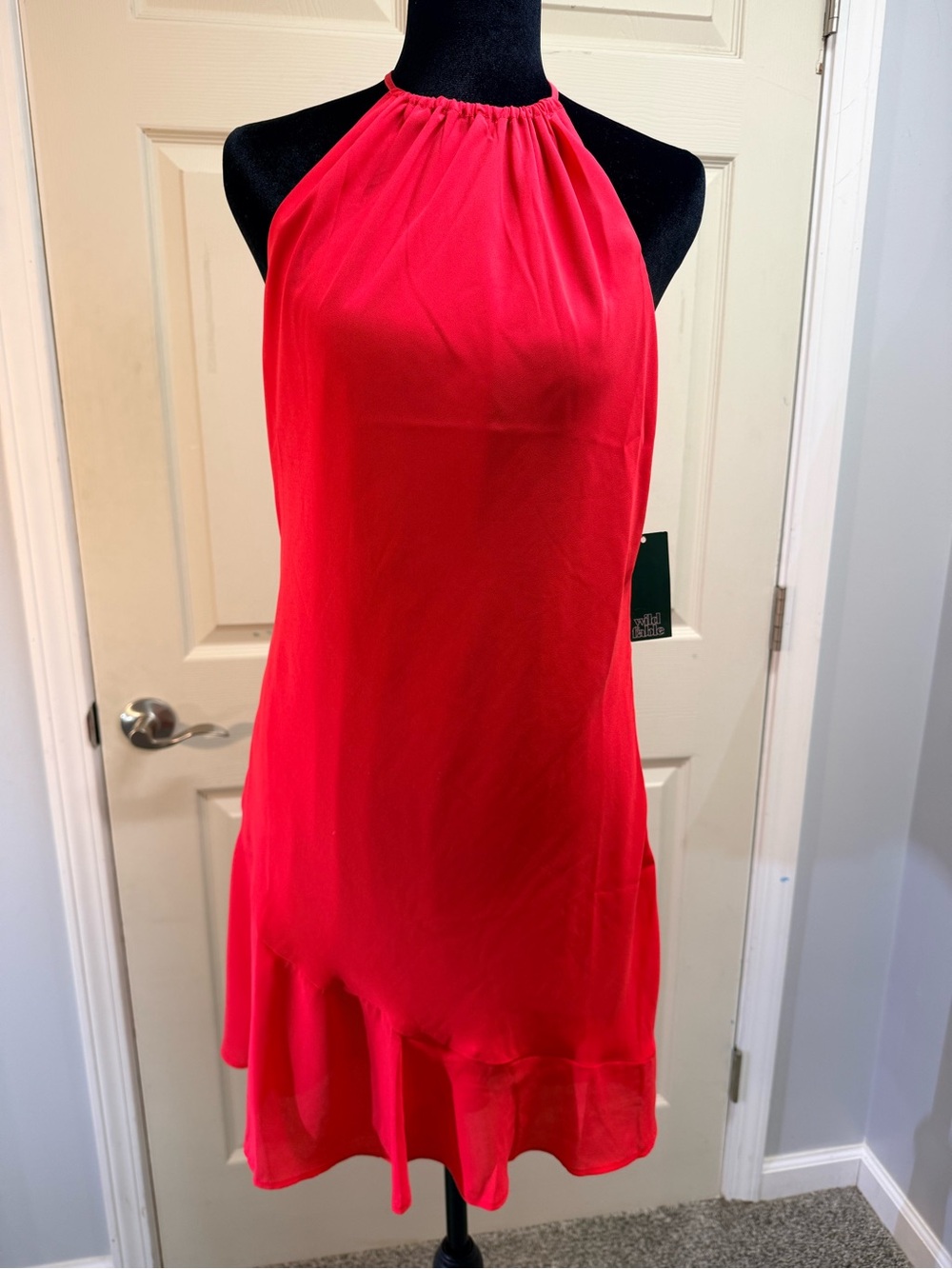 wild fable Red Halter Ruffle Dress